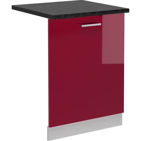 Coperchio per lavastoviglie R-Line, Rosso bordeaux lucido, 60 cm , PL Antracite, Vicco