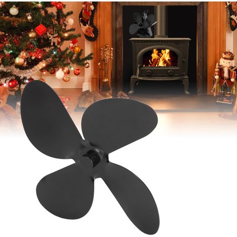 Pales de ventilateur pour cheminée, pales de ventilateur à 4 pales en alliage d'aluminium, accessoires, pales de ventilateur en alliage d'aluminium noir (1/5)