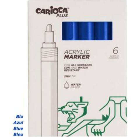 CARIOCA  MARACATORE ACRILICO BLU 45218/18 x6