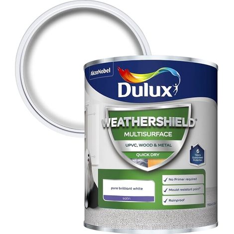 Dulux Weathershield Multi Surface Paint - White - 2.5L