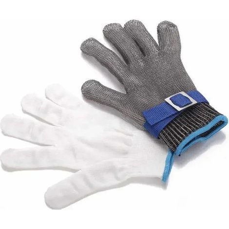 S de Protection Anti-Coupure en Acier Inoxydable 316 de qualité A9 for Abattoir Industriel(XL) (1/5)