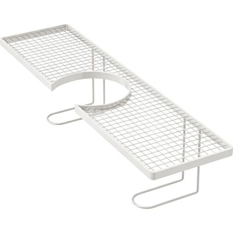 Rack organisateur d'évier pour cuisine Porte-Savon Vertical Pour Robinet Étagère évier douche sans montage Pour Douche Cuisine Appartement Plan Travail Dortoir Location (1/5)