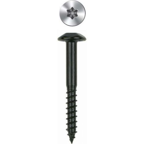 (7X40) TORNILLO INVIOLABLE DE HUELLA TX CINCADO NEGRO (100U) - INDEX