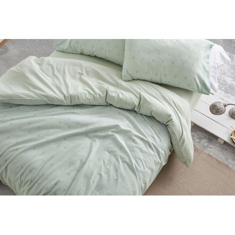 Housse de Couette en Flanelle pour lit de 90 cm Dimensions Disponibles Motif 571 Couleur Menthe 90 x 190/200 cm (1/5)