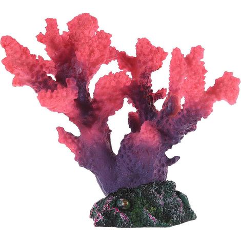 Ornement de corail artificiel en résine pour aquarium, imitation de plante marine, non toxique (1/5)