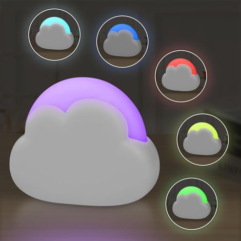 ZOLGINAH Luz Nocturna Infantil Nube con Luz Multicolor y Temporizador de 45 Minutos, Lámpara Nocturna Portátil para Lactancia Recién Nacido, Regalo de Nacimiento Niñera Maternidad Bebé (1/5)