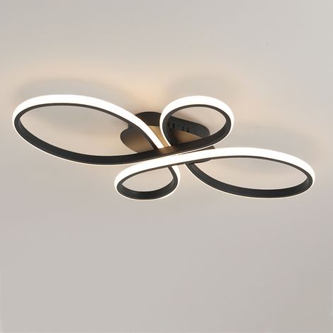 Plafonnier LED 60 cm, lustre LED créatif à anneau de fleurs 36 W, plafonnier moderne, lumière blanche chaude 3 000 K (1/5)