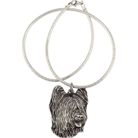 Briard, Berger de Brie - collana per cani, gioielli unici per amanti dei cani, ciondolo a forma di serpente unico di Art-Dog (1/5)