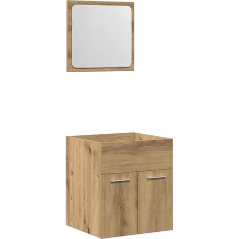 Maison Exclusive - Set Mobili da Bagno 2 pz Rovere Artigianale Legno Multistrato