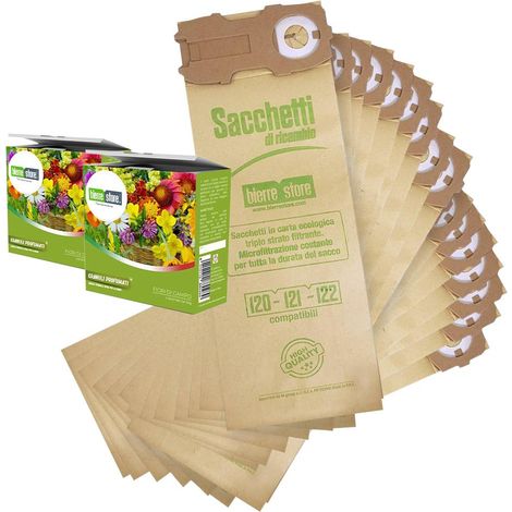Sacchetti folletto vk 121 vk 122 vk 120 16pz granuli fiori compatibili (1/2)