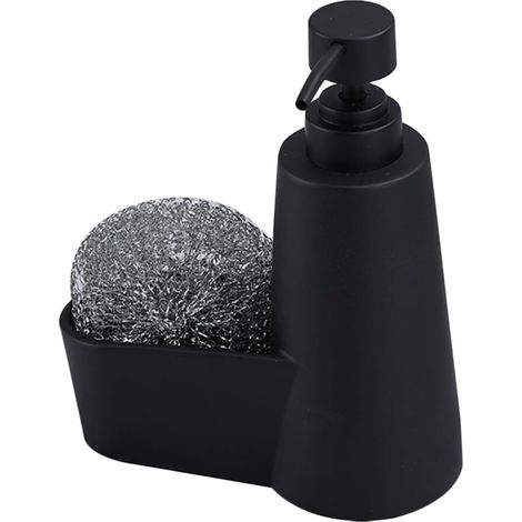 Kitchen Soap Dispenser with Stainless Steel Sponge Holder