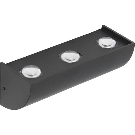 Moderne Aluminium-Außenwandleuchte, Flurleuchte für Wohnzimmer, Schlafzimmer, Bar, KTV, 3 LED 3W wasserdicht IP65, warmschwarzer Gartenfassadenstrahler AC85-265V. (1/5)