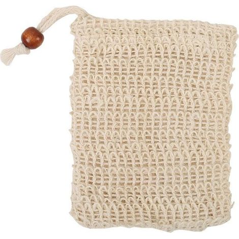 Pcs Sisal Mesh Soap Bags for Solid Soap, Drawstring Soap Pouches for Bath, Massage, Scrub, Organic Soap Bags (1/5)