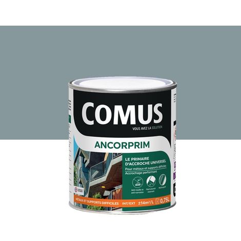 ANCORPRIM gris 0,75L Primaire d'accrochage universel pour métaux ferreux et supports difficiles - COMUS (1/3)