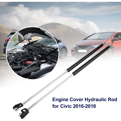 Lot de 2 vérins hydrauliques capot avant pour Civic 2016-2018, tige de maintien moteur, amortisseur de coffre, jambes de force acier. (1/5)