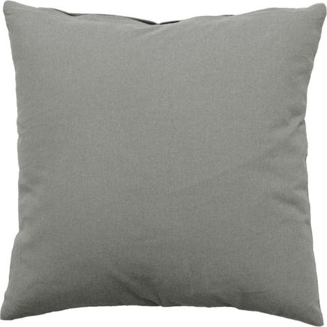 Coussin Déco Uni Déhoussable "Panama" 40x40cm Gris Clair