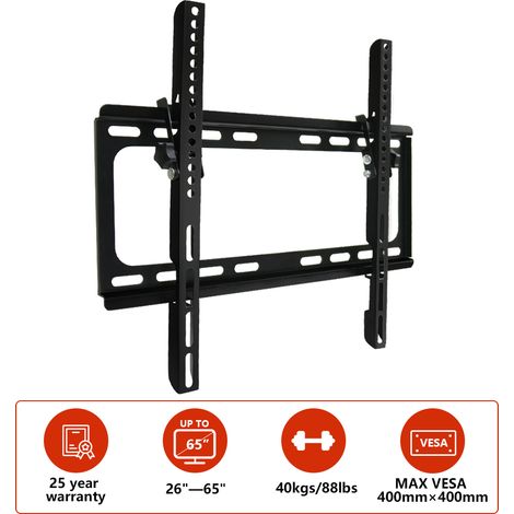 Premium TV Wall Bracket Mount with Tilting Action for 26"-65" 3D LED LCD Screens - Universal & VESA/400 Max (1/5)