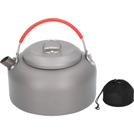 Bouilloire de Camping 1.4L en Acier Inoxydable, Poignée Anti-Brûlure, Portable pour Randonnée et Voyage (1/5)