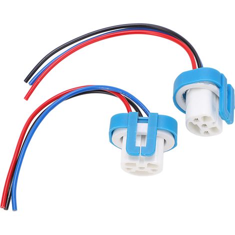 Keramischer Steckverbinder für H7 9007-2 Glühbirne, weibliche Fassung mit Kabel, 2er-Pack, für Industrieanlagen (1/5)