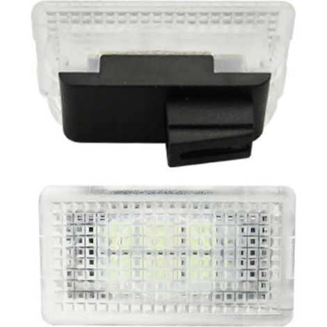 Ensemble de 2 lampes intérieures LED ultra-lumineuses, compatibles avec Tesla Model 3 SX, blanches. (1/5)