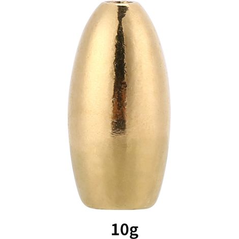 10 Pièces Plombs de Pêche en Cuivre Résistant à la Corrosion, Accessoires de Pêche (10g) (1/5)