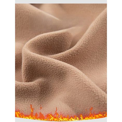 Bufanda de felpa cálida para otoño e invierno, capucha integrada, máscara gruesa para esquí y ciclismo, capucha cortavientos, color marrón, L (1/5)