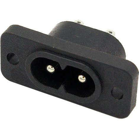 Conector cable C8 IEC 320 C8, AC250V, 2.5A, 2 pines