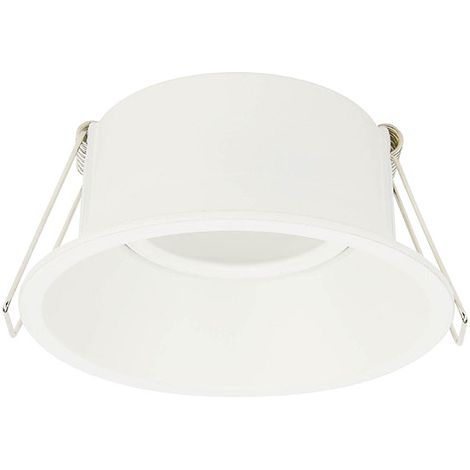Spot encastrable rond blanc GU10 MR16 orientable MEYAN HOROZ support plafond aluminium