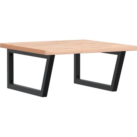 Maison Exclusive - Waschbeckenregal Wandmontage Stahl und Massivh