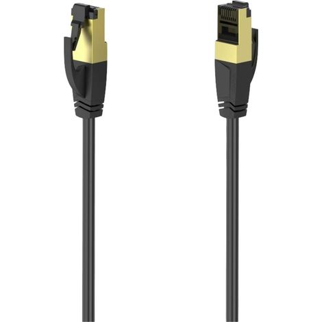 Hama Cavo rete Patch 8p8c M (RJ 45)/8p8c M (RJ 45), 3 metri, CAT 8, STP, nero (1/3)