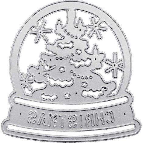 Weihnachtskugel-Stanzschablone für Metall, DIY-Scrapbooking-Album, Papierkarten, Prägedekoration