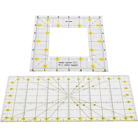 Règle acrylique pour patchwork, dessin et couture, outil de mesure précis pour tissus et projets créatifs (1/5)