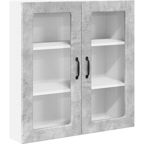 Meuble mural de cuisine，Armoire de cuisine avec étagère Gris béton 80 x 31 x 80 cm CFW58472 (1/5)