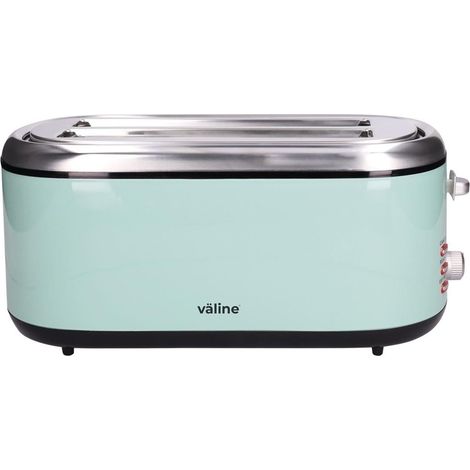 Grille-pain "Sindae" avec 2 emplacements et base antidérapante (1300W 230V) IP20 405x417x385mm coloris noir et vert