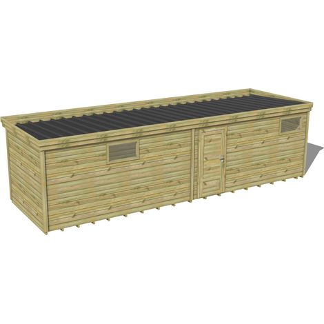 ABRI DE JARDIN bois traité 27mm, 9,1x2,6m, 24m2, Plancher (1/3)