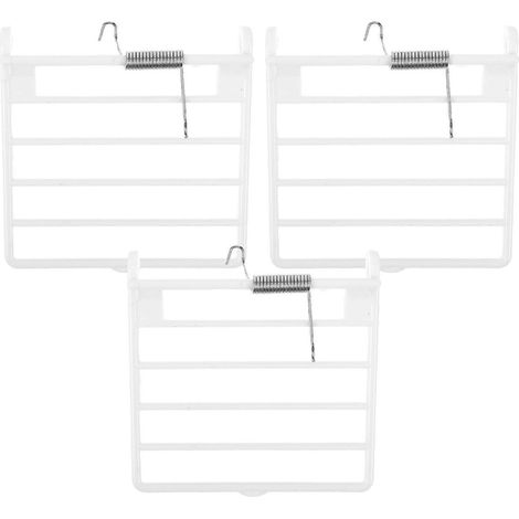Lot de 3 boîtes à nourriture suspendues pour porte de cage à oiseaux, porte à ressort fixe, accessoires pour cage à oiseaux-7.00X7.00X1.50CM (1/3)