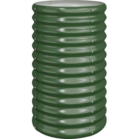 Maison Exclusive - Jardinera de acero galvanizado verde 40x40x68 (1/4)
