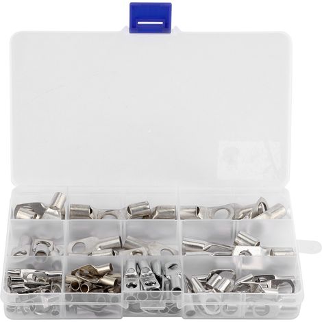 Lot de 90 cosses à souder en cuivre étamé pour câbles de batterie, connecteurs à œillet pour voiture, bateau et marine (1/5)
