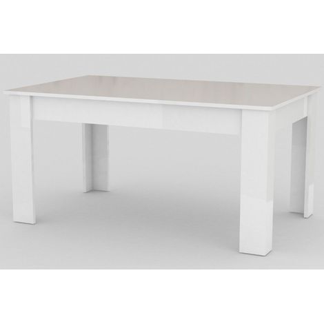 Tavolo Allungabile 90x90/180x75 cm Jesi Bianco Lucido (1/5)