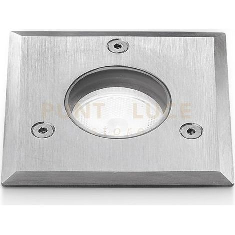 GES541- SEGNAPASSI IN ALLUMINIO E ACCIAIO AISI 306 LED 4000K 183LM 3W QUADRATO