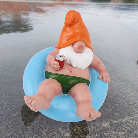 Décoration Flottante pour Bassin Jardin Nain Gnome Fée Bleue (1/5)