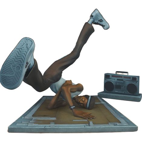 Statue de Sculpture Résine DJ Break Dance Art Urbain Hip Hop (1/5)