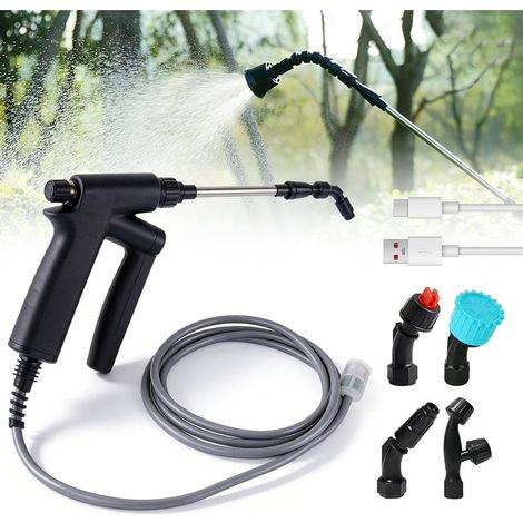 Pulvérisateur électrique: 7.4 V Pulverisateur De Jardin Puissant, avec Tuyau De 8m Et 5 Buses, 3 Modes De Pulvérisation, Lance Pulvérisateurs Jardin USB Rechargeable pour L'irrigation Pelouse (1/5)