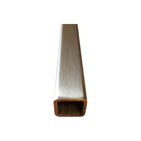 Tube carré inox brossé 25x25x2 mm - Longueur 90 cms
