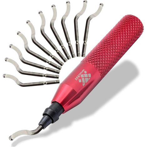 Kit d'ébavurage manuel - 11 lames HRC67 - Acier HSS et aluminium - Pour métaux plastiques et impression 3D - Usage professionnel et loisir - Boîtier inclus (1/5)