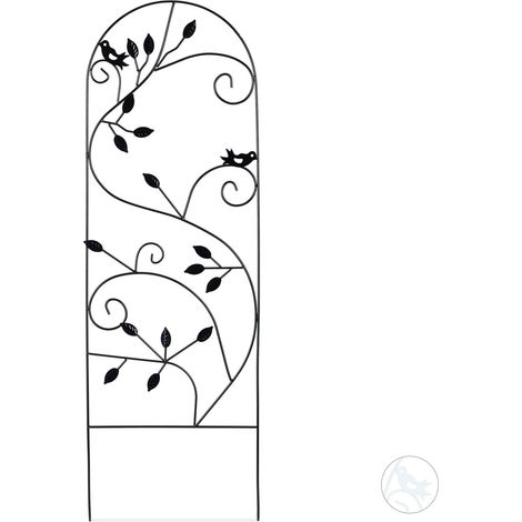 Traliccio da giardino in ferro nero 120 cm 1300028942