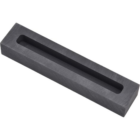 Graphit-Formstreifenform, Tiegelform für das Schmelzen, Gießen und Raffinieren von Nichteisenmetallen, Außenmaße: 120 x 25 x 17 mm, Innenmaße: 100 x 10 x 10 mm (1/5)