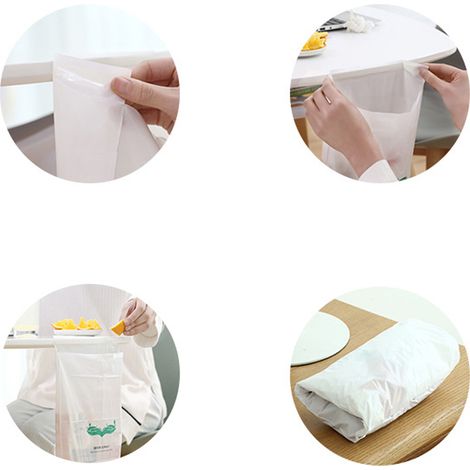 Lot de 30 sacs poubelle jetables à usage unique, type adhésif, à suspendre, pour voiture, maison ou bureau. (1/5)