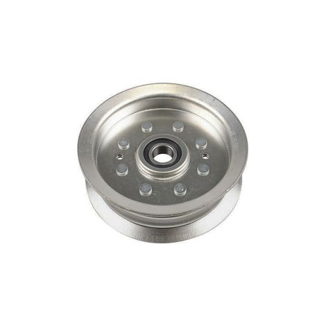 Lot de 2 poulies simples zinguées blanc, compatibles John Deere Sabre GY22082, accessoire plateau, pièce rechange tondeuse - accessoire jardin (1/4)