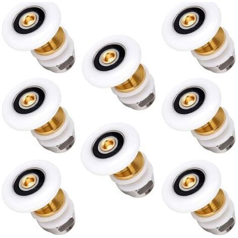 Roulettes de rechange pour parois de douche coulissantes - Lot de 8 - Diamètre 25 mm (1/5)